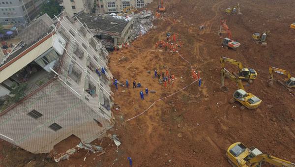 Çin’de 33 bina toprak altında kaldı: 91 kayıp