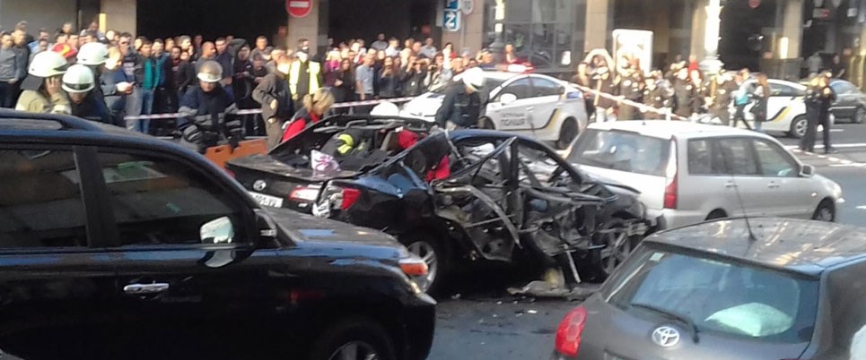 Kiev'de otomobilde patlama 1 ölü, 2 yaralı