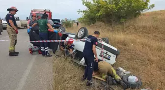 İnegöl’de Şarampole Devrilen Otomobildeki Sürücü Hayatını Kaybetti