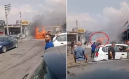 Kendi kendine yanmaya başlayan elektrikli otomobil dakikalar içinde küle döndü