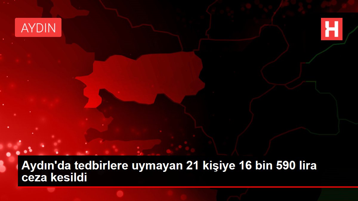 Aydın’da tedbirlere uymayan 21 kişiye 16 bin 590 lira ceza kesildi